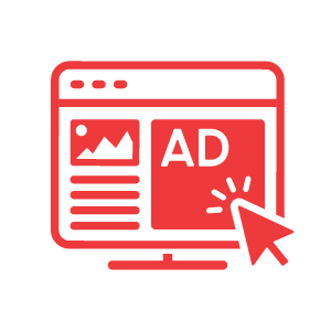 Digital Advertising Icon, red