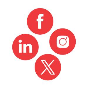 Social Media Icon, red