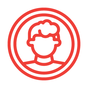 Testimonial Icon, red