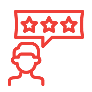 Testimonial Icon, red