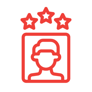 Testimonial Icon, red